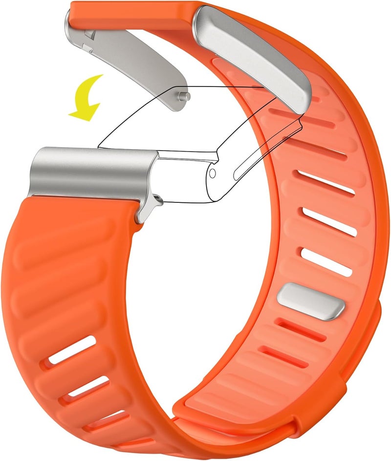 Dado Comfort Durable Silicone Wristband Compatible with WHOOP 4.0 Band, Soft Silicone Sports Loop Strap for Men & Women, with U Shapped Connector - Image 3